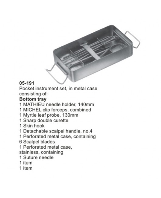 Suturing Instrument Set. Pocket Instrument Set