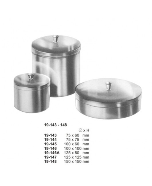 Round Metal Boxes and Medicine Cups